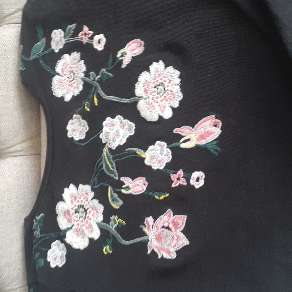 Loft women's embroidery crewneck pullover top size xs - Picture 10 of 14